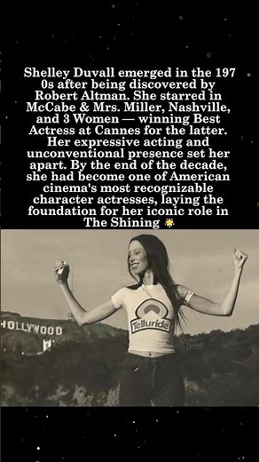 Shelley Duvall in the 1970s Altman, Cannes & The Shining 🔥🎬#ShelleyDuvall