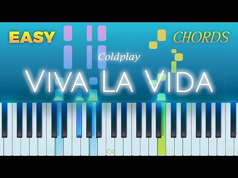 Coldplay - Viva La Vida - EASY Piano CHORDS TUTORIAL by Piano Fun Play