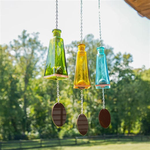 Handmade Pyramid Bottle Wind Chimes