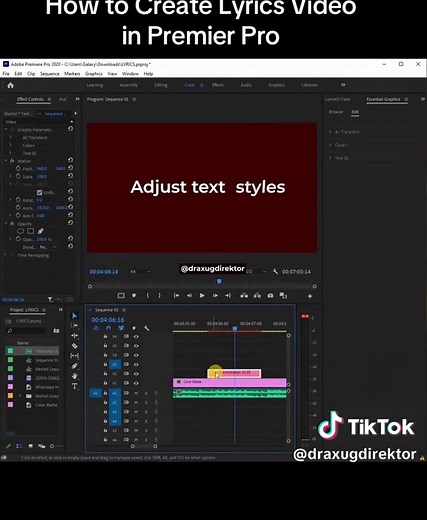 How to Create a Lyrics Video in Premiere Pro