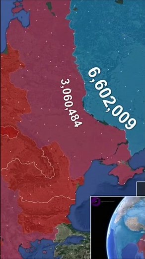 World War II Every Day with Army Sizes using Google Earth