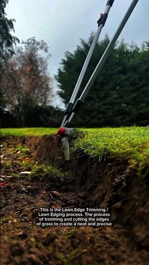 Perfect Lawn Edge Trimming with Manual Edging Shears | Clean Garden Border Technique