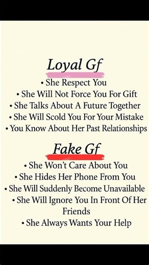 Loyal vs Fake Girlfriend 💔 6 Signs You Must Notice