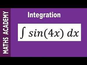How to integrate sin4x using a substitution