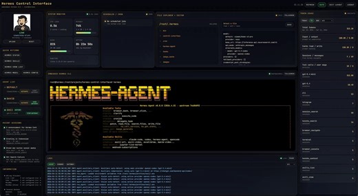 just explored the hermes agent @NousResearch and got a free mimo v2 pro token @XiaomiMiMo, so i used it to build a dashboard that makes hermes config and management way easier. Hermes Control Interface v2.0.0 is live. • Browser-based terminal with real PTY • File explorer + inline editor • Agent management: switch profile, start/stop gateway in one click • Realtime logs streaming • Token usage analytics with filters • Rate limited auth + CSRF + CSP • WebSocket real-time updates, no polling, no r
