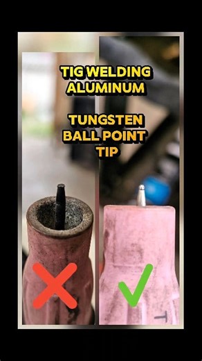 511K views · 8.4K reactions | TIG WELDING ALUMINUM tungsten ball point tip Balling the tip of a tungsten electrode is an important step when TIG welding aluminum with AC (Alternating Current).A properly rounded tip helps create a stable arc and prevents tungsten contamination in your weld puddle. #shortsreels #viralreelschallenge #welding #welder #tipsandtricks | PINOY welders | Facebook