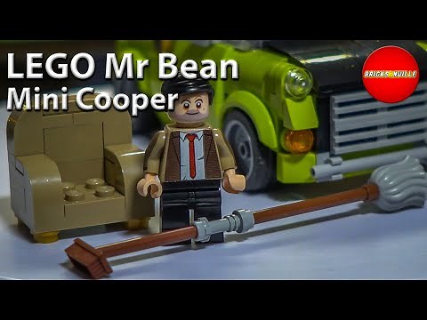LEGO Mr Bean's Mini Cooper equipped with lights - MOC