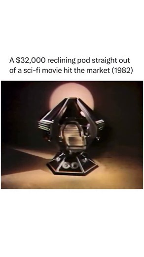 Historic Moments on Instagram: "A $32,000 reclining pod straight out of a sci-fi movie hit the market 1982)"