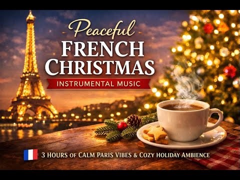 Peaceful French Instrumental Music 🇫🇷 | 3 Hours of Calm Paris Vibes & Holiday Ambience