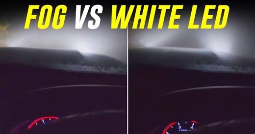 White LED Lights Are Totally Useless In Winter Fog: Video Shows Why
