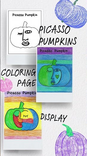 Picasso Pumpkins - Coloring Pages #diy #art #craft #picasso #artproject #kidsartproject #coloring