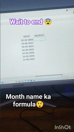 1 Formula = Month Name | Excel #short