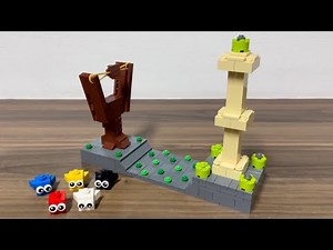 How to build a working Lego Angry Birds game - No Technic Pieces