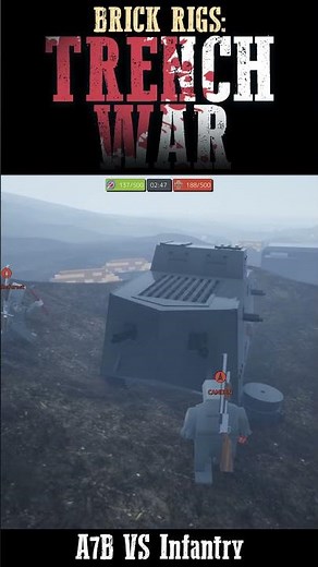 A7B VS Infantry | Brick Rigs: Trench War Clip