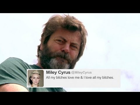 Nick Offerman Reads Tweets From Young Female Celebrities Vol. 8 | CONAN on TBS