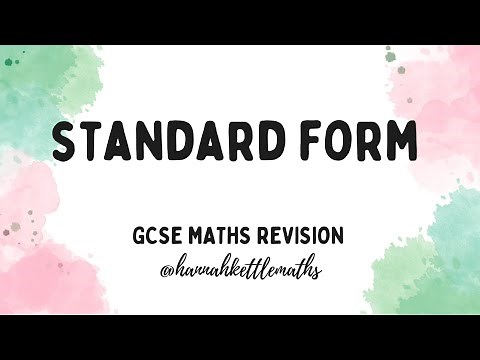 Standard Form | GCSE Maths Revision | Higher and Foundation GCSE Maths