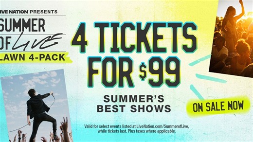 Live Nation offers 4 lawn tickets for $99 at select Pier Six Pavilion shows in Baltimore