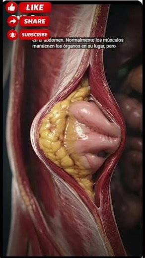 What causes a hernia inside the body?