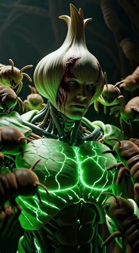 Garlic super hero. #marvel #hulk #animation #alien #cartoon