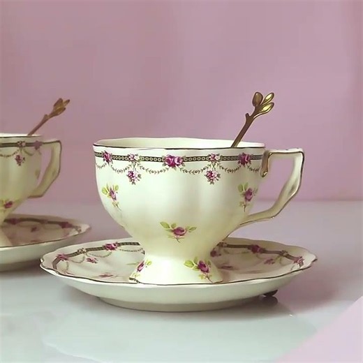 British Rose Bone China Tea Set