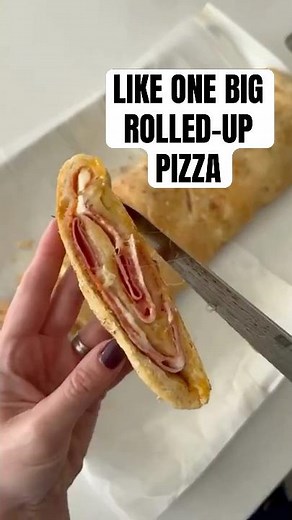 Like One Big Rolled-Up Pizza #stromboli #dinner