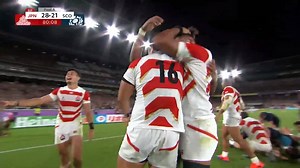 The moment Japan made history #JPNVSCO #RWC2019 | Rugby World Cup