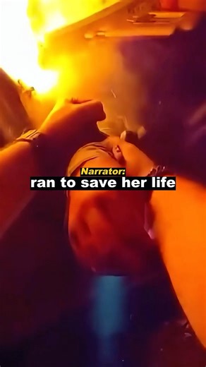Cop Runs Into Fire To Save Woman