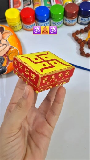 Easy diy box painting 🥰🕉🛕🚩 #youtubeshorts #art #drawing #easypainting #easydiy #beforeandafter