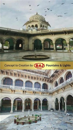 Albert Hall Fountain Show – A Visual Treat 🌈 | Raj Fountains & Lights