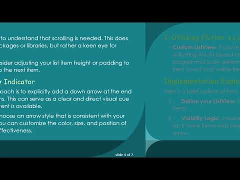Enhance User Experience in Flutter: Indicating More Items in a List with Down Arrow