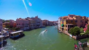 Grand canal in Venice, Italy time lapse video