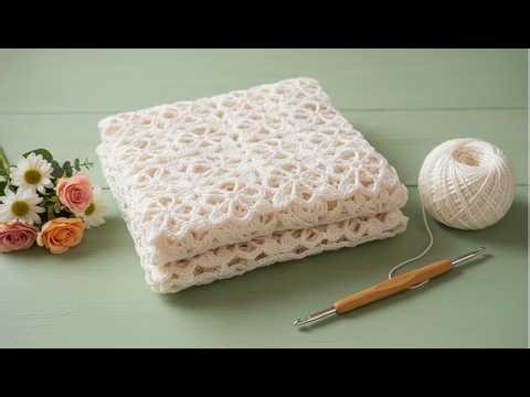 Elegant Openwork Floral Crochet Stitch | Delicate and Versatile Design with a Handmade Lace Effect
