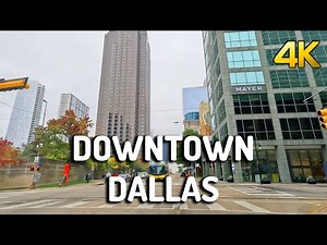 Dallas Texas, USA - Downtown driving tour and travel guide - 4k