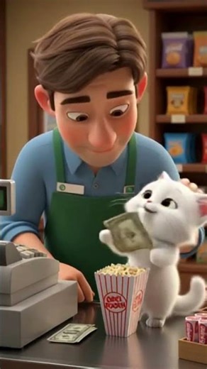 Pop corn #cat #animation #aicat #cartoon #short