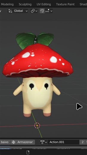 simple animation in blender mobile🥱 #blendermobile #blender #blender3d #genshimimpact