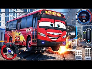 Lightning Bus McQueen 3D Driving Class - Real Driving City Car Simulator - Android GamePlay #45