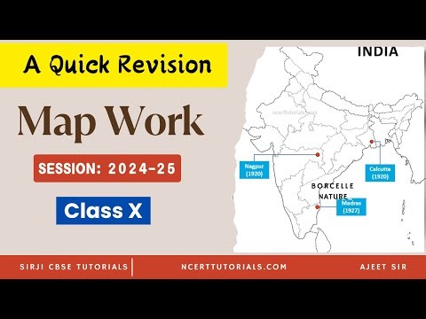 Class 10 All Maps Quick Revision for the Sesion 2024-25 - Social Science Map Skill Class 10 CBSE