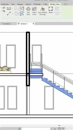 Revit Staircase style #autocadblocks #sketchup #revittutorial