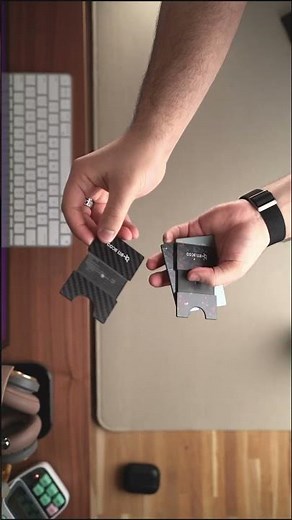 Unboxing the brushed black CODE 118 wallet with the carbon fiber backplate. #edc #trending #fyp