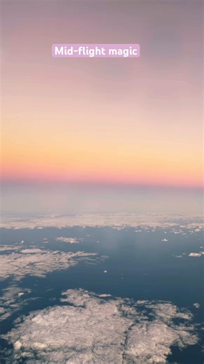 Pink skies from above ✈️ #travel #sky #view #beauty #pinksky