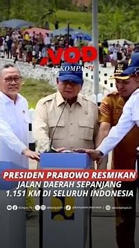 PRESIDEN PRABOWO RESMIKAN JALAN DAERAH SEPANJANG 1.151 KM DI SELURUH INDONESIA #short