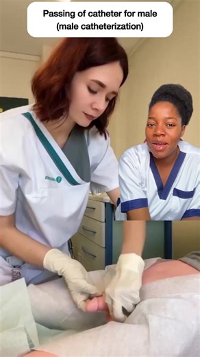 Male catheterization.