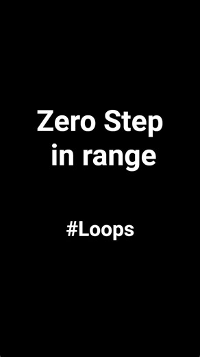 Zero Step in range #python