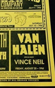 Aug 20, 1993:  Van Halen at Shoreline Amphitheatre Mountain View, California, United States | Concert Archives