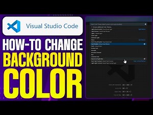 How To Change Background Color In Visual Studio Code - Step By Step (2025)