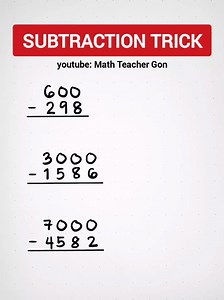 257K views · 6.1K reactions | Fast Subtraction Trick ❤️ #math #mathtrick #TeacherGon | Ako si Teacher Gon | Facebook