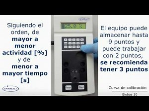Curva de calibración en Biobas 10