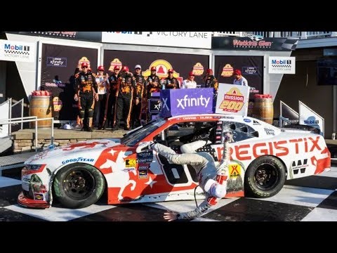 Connor Zilisch was celebrating his sixth win of the season when he fell from his car