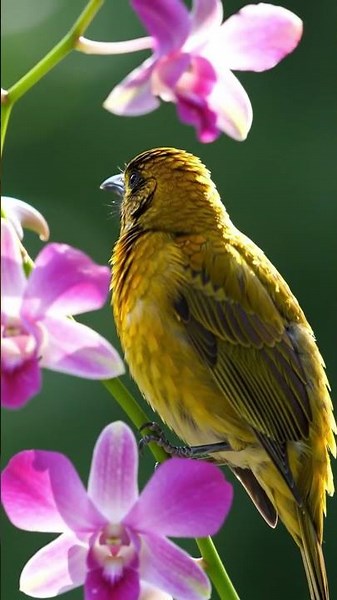 Golden-hooded Tanager Sound— Listen to its Surprise Call! #birdsound #wildlife #asmr