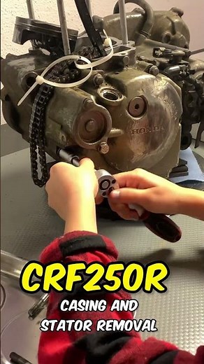 Girl Power Unleashed: CRF250R Casing and Stator Removal! #GirlMechanic #YouthfulExpertise #crf250r